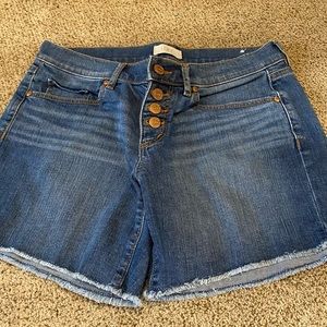 Loft button fly denim short size 0